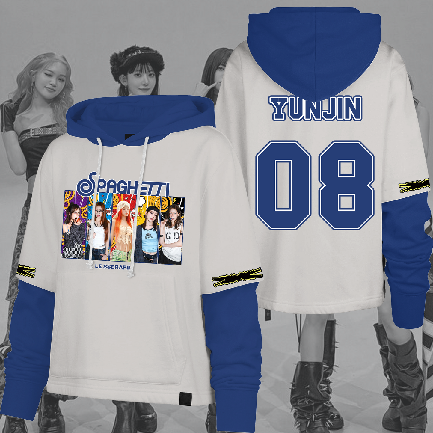 Spaghetti Le Sserafim Shortstop Hoodie Gift For Lovers