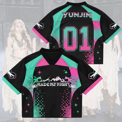 Wonderful FEARNOT Le Serrafim Pureflow Mixed Mesh Jersey Made My Night Gift for Fan