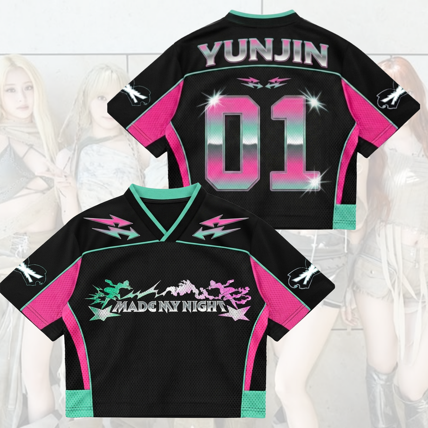 Astonishing FEARNOT Pureflow Mixed Mesh Jersey Made Night Album Gift for Fan