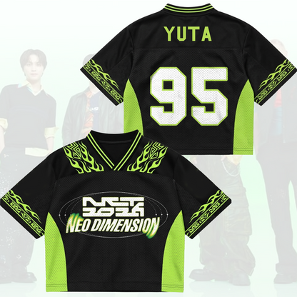 NCT 127 Neo Dimension Neo City Flame Mixed Mesh Jersey Concert Outfit Fan Gifts